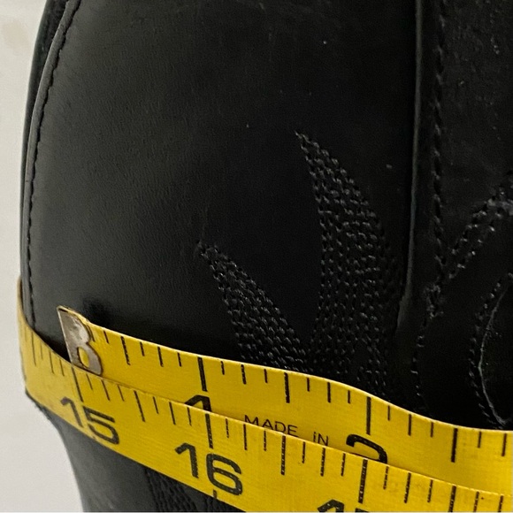 Old West Tall Leather Western Boots Size 7.5 Black Feminine - Picture 13 of 16